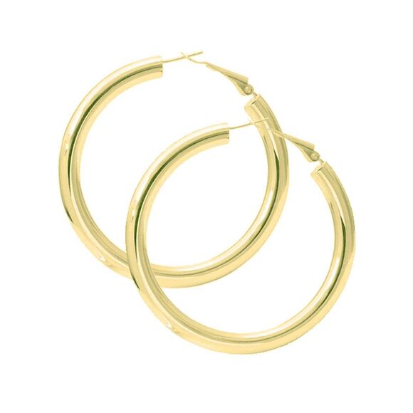 Tube Style Hoop Earrings - Picture 3 of 3